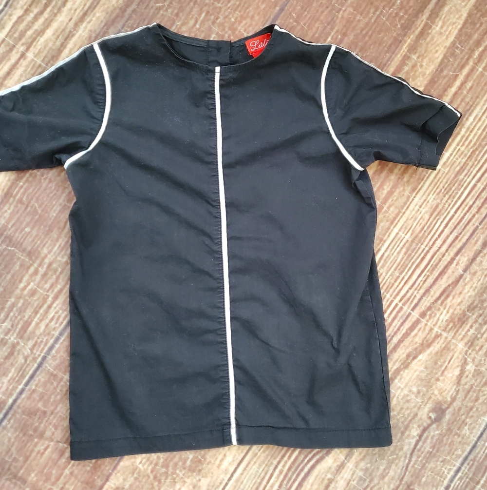 Lulu Kids black lounge top sz 6/6X